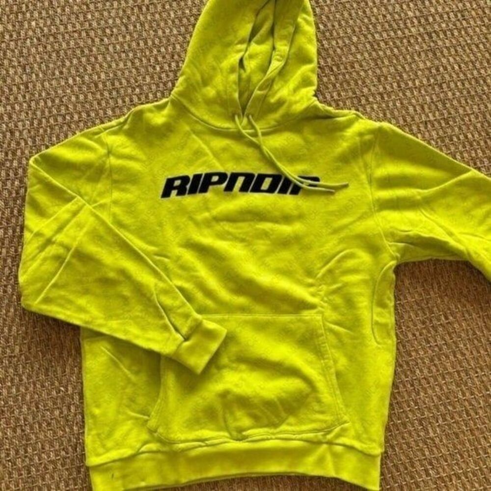 RIPNDIP Must Be Nice Mbn Safety Green neon fluorescent reflective soccer hoodie